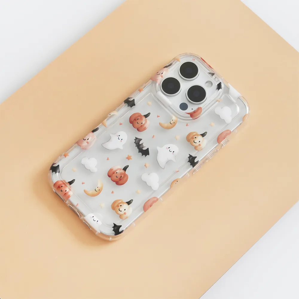 Light Structure Strong material Clear Phone Case - Halloween Friends