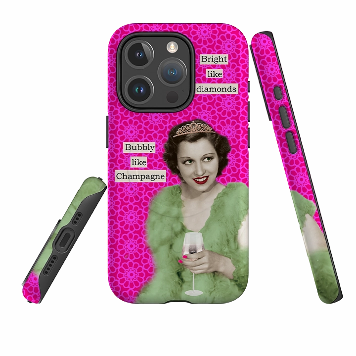 iPhone MagSafe Tough Case - Bright Like Diamonds By Clare Jordan Non slip grip Durable Build Texture