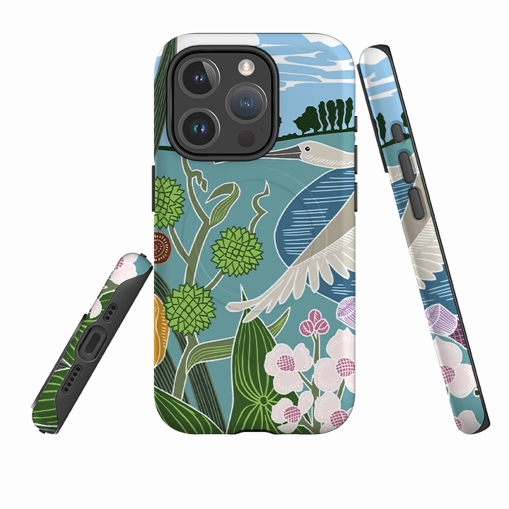 Rugged Pattern Texture Subtle design iPhone MagSafe Tough Case -  Spoonbill By Kate Heiss