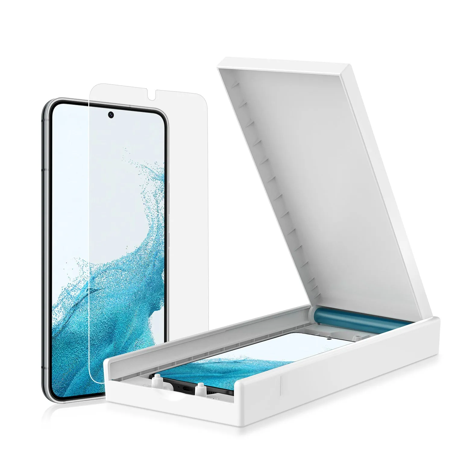 Premium Protector with Easy Install Box for Samsung Galaxy S22  (2 Pack) Screen Protection Elite