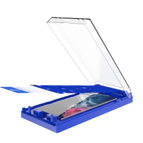 Premium 3D Curved Screen Protector with Installation Box for Galaxy S23 Ultra(Type Blue) Scratch Guard Pro self healing film