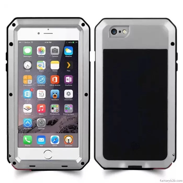 Shock Absorption Layer Creative Style Heavy Duty Protection Metal Phone Case for iPhone