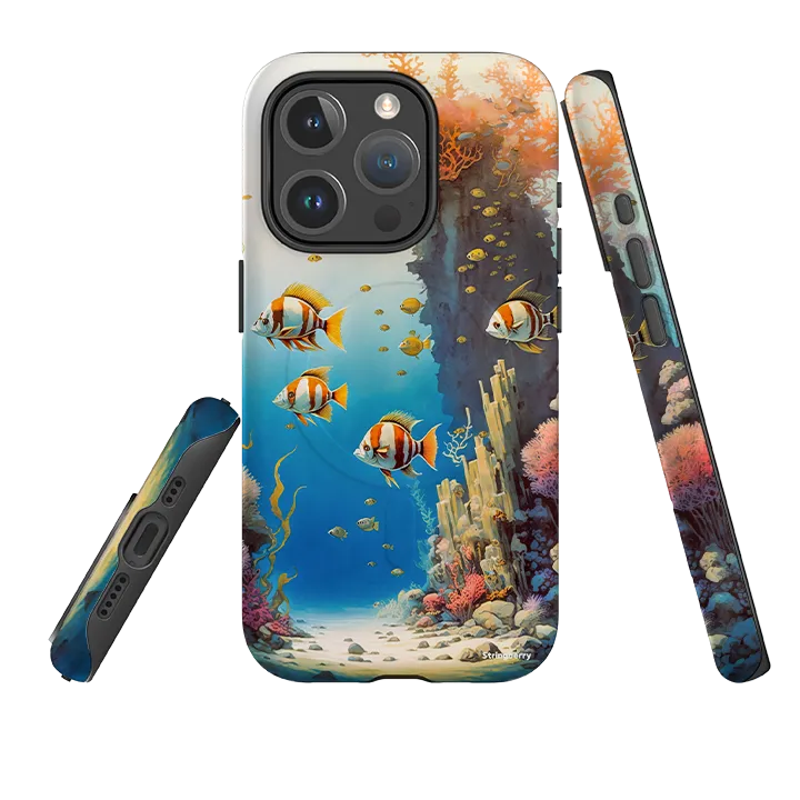 Premium Touch Minimal Detail Texture iPhone MagSafe Tough Case - Florida Keys