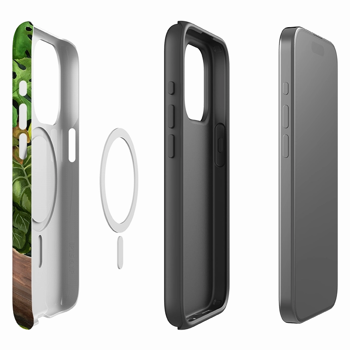 Soft Layer iPhone MagSafe Tough Case - Leopards Poised By Bex Parkin