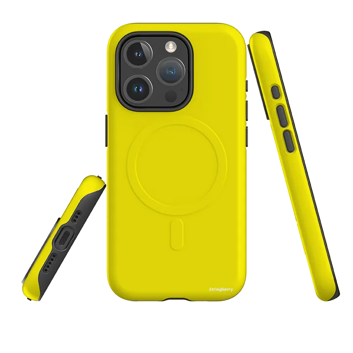 iPhone MagSafe Tough Case -  Lisbon Yellow Comfort Finish Layer Classic Touch