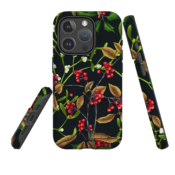 iPhone MagSafe Tough Case -  Magical Xmas Black Glossy Finish Look