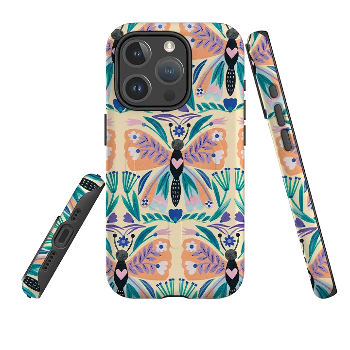 iPhone MagSafe Tough Case -  All Over Butterfly By Tracey English Light Form
