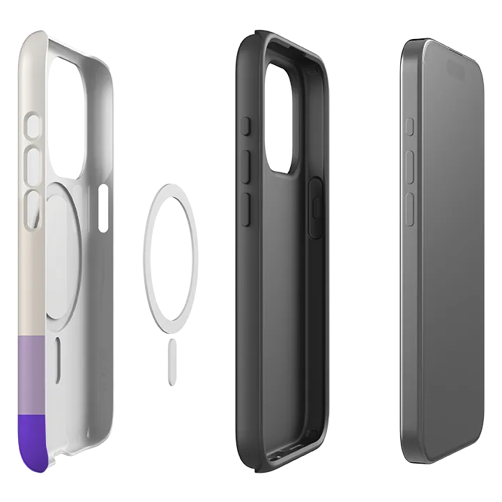 Elegant Texture Layer Shock Absorbing iPhone MagSafe Tough Case -  Amsterdam Chroma