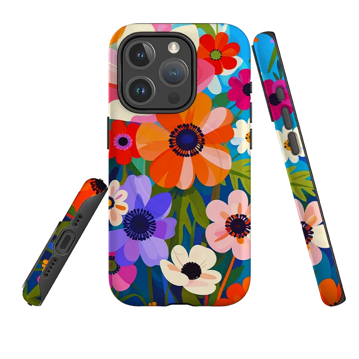 Shock Absorbing Minimal Aesthetic iPhone MagSafe Tough Case - Angel Summer Floral