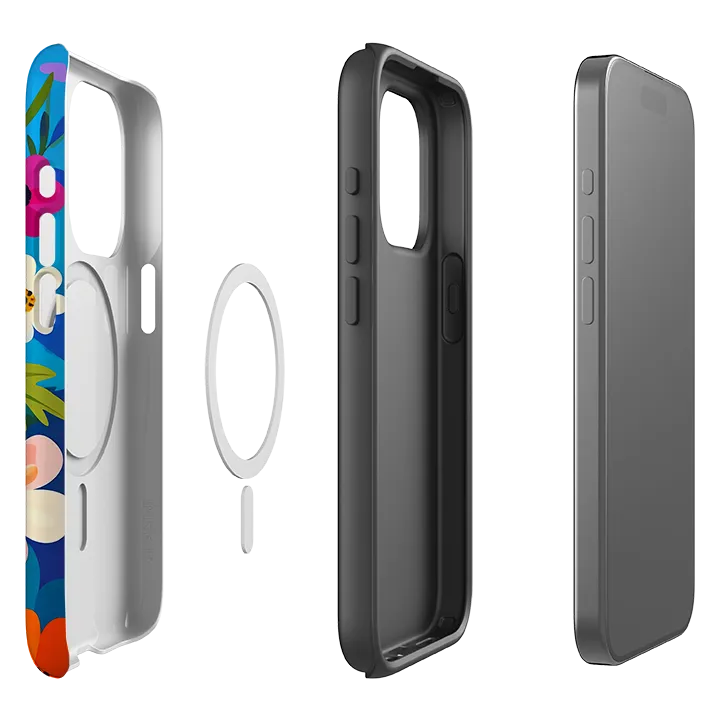 iPhone MagSafe Tough Case - Angel Summer Floral Rugged Edge Matte Look Finish
