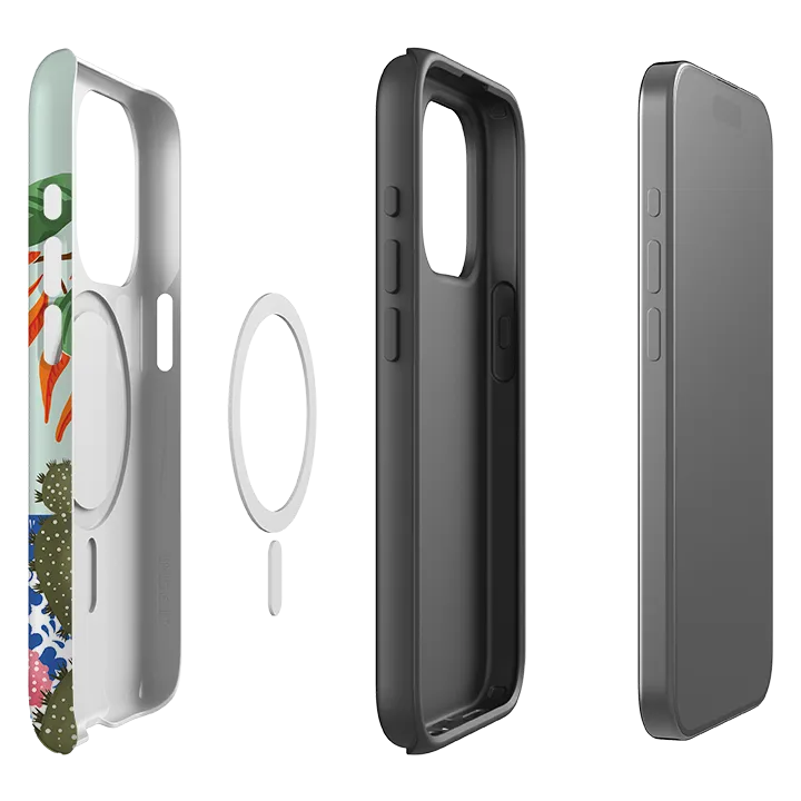 Hybrid Material Shock Guard iPhone MagSafe Tough Case -  Artichokes By Kate Heiss