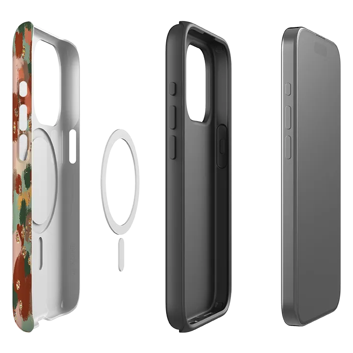 iPhone MagSafe Tough Case -  Autumn Drops II Clear Finish