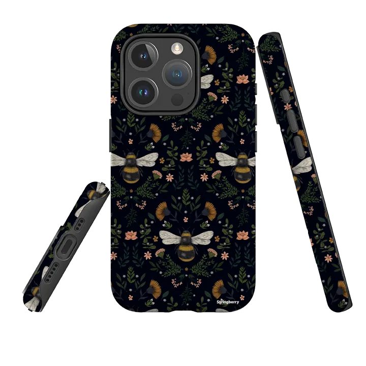 iPhone MagSafe Tough Case -  Bees By Jade Mosinski Matte Surface Design Minimal Build Texture