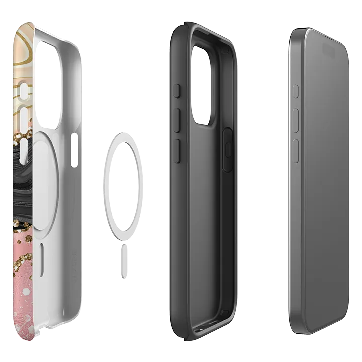 iPhone MagSafe Tough Case - Blanco Polished Finish Texture Modern Layer