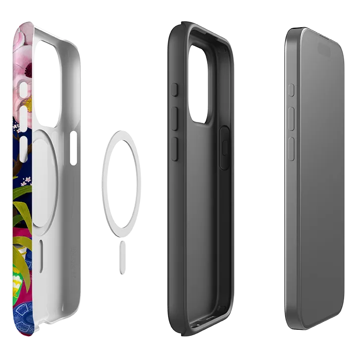 Durable Finish Layer Minimal Pattern iPhone MagSafe Tough Case - Blossom Vase By Bex Parkin