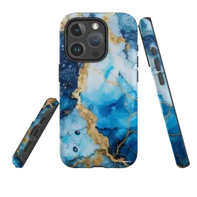 iPhone MagSafe Tough Case -  Blue Marbs Clear Finish Compact Edge