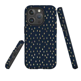 iPhone MagSafe Tough Case -  Blue Rain Premium Pattern Design Port Protection