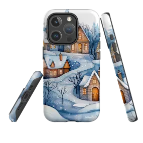 Matte Finish Durable Edge Texture iPhone MagSafe Tough Case -  Blue Winterland