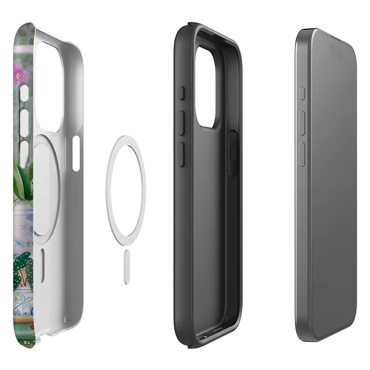 Drop Protection iPhone MagSafe Tough Case - Cat in Window By Bex Parkin