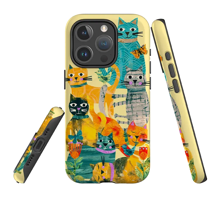 Soft Detail Layer iPhone MagSafe Tough Case - Cat Party III By Tracey English