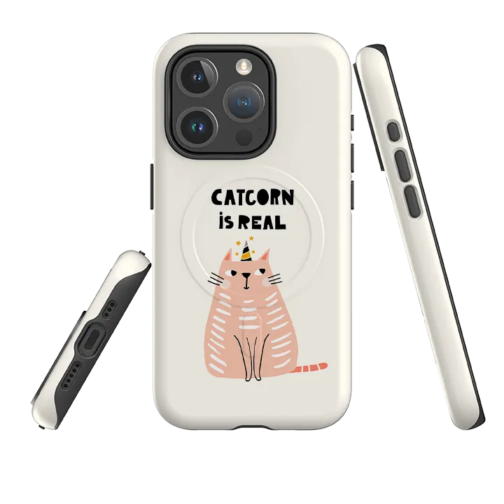 iPhone MagSafe Tough Case - Catcorn Smooth Detail Minimal Texture
