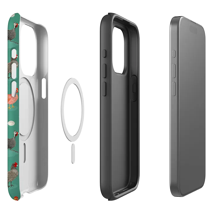 iPhone MagSafe Tough Case - Chicken Teal By Katherine Quinn Minimal Aesthetic
