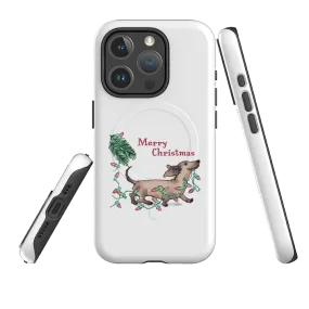 iPhone MagSafe Tough Case -  Christmas Daschund By Liane Payne Impact Resistant Lightweight Build