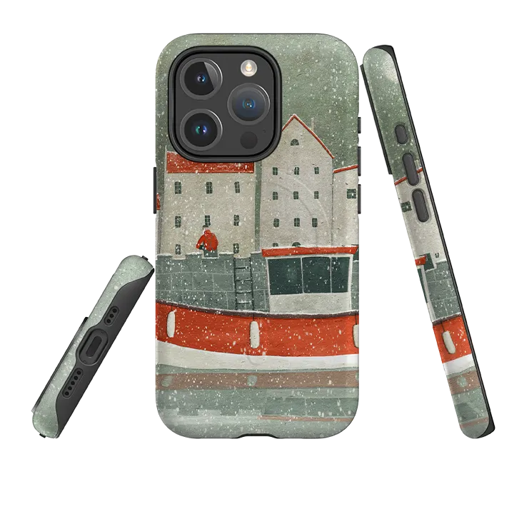 iPhone MagSafe Tough Case -  Christmas Harbour By Maja Lindberg Clean Texture Shock absorption