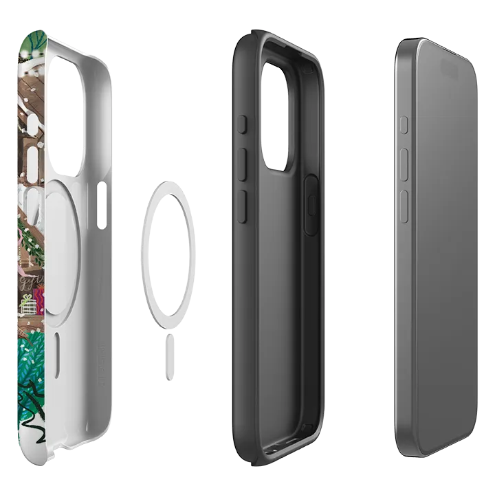 iPhone MagSafe Tough Case - Christmas Market Magic By Emma Frances Grant Stylish Detail Layer TPU Material