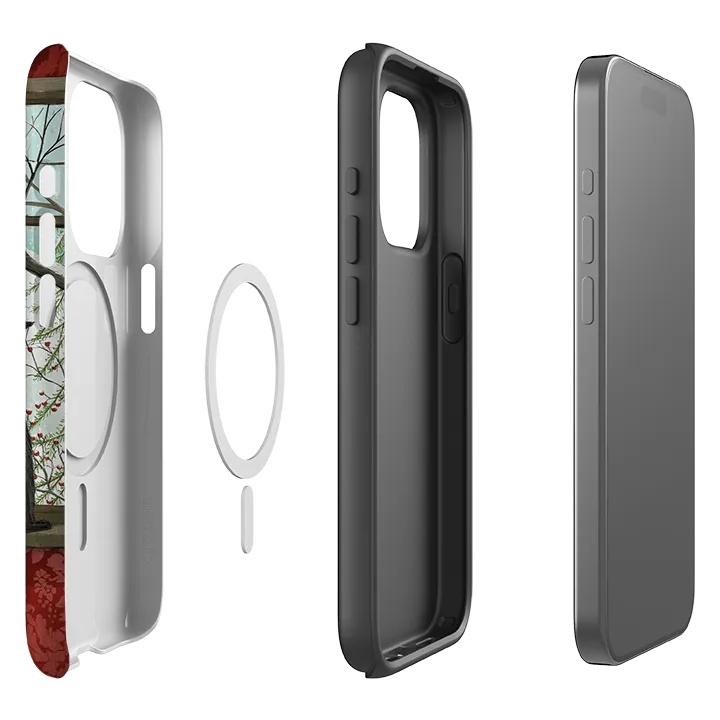 Slim Texture Hybrid Detail iPhone MagSafe Tough Case - Christmas Window By Maja Lindberg