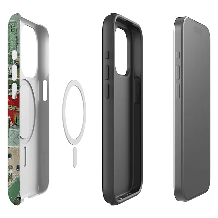 Everyday Look Matte Surface iPhone MagSafe Tough Case - City Winkles Red By Maja Lindberg