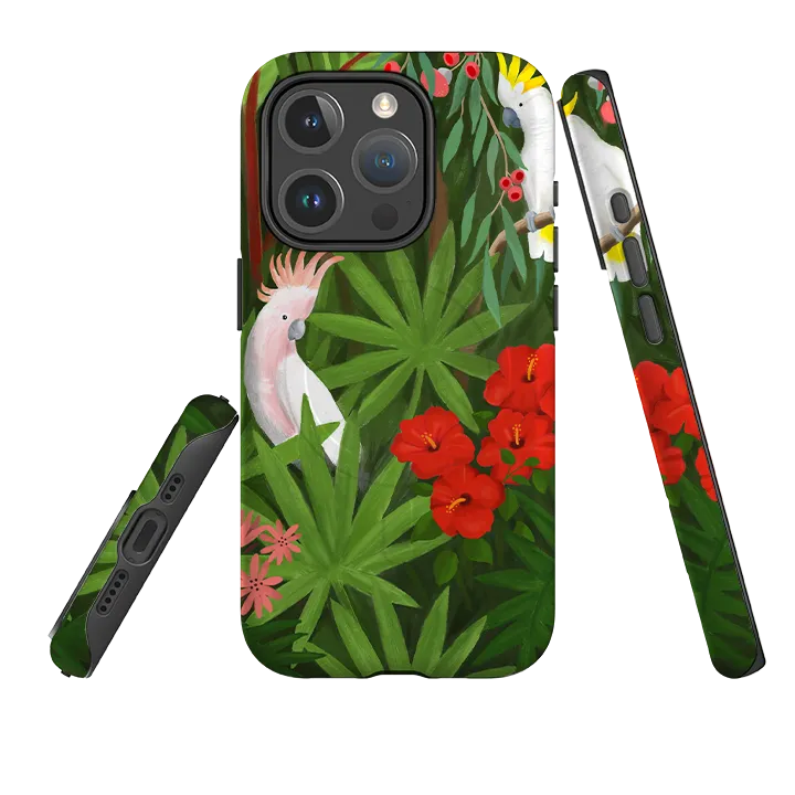 iPhone MagSafe Tough Case - Cockatoo Jungle By Bex Parkin Premium Style Premium Feel