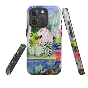 Compact Shape Edge Protection iPhone MagSafe Tough Case - Cosmic Leopard By Bex Parkin