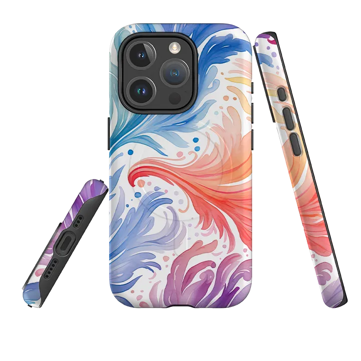 Hybrid Finish Texture iPhone MagSafe Tough Case - Cosmic Waves