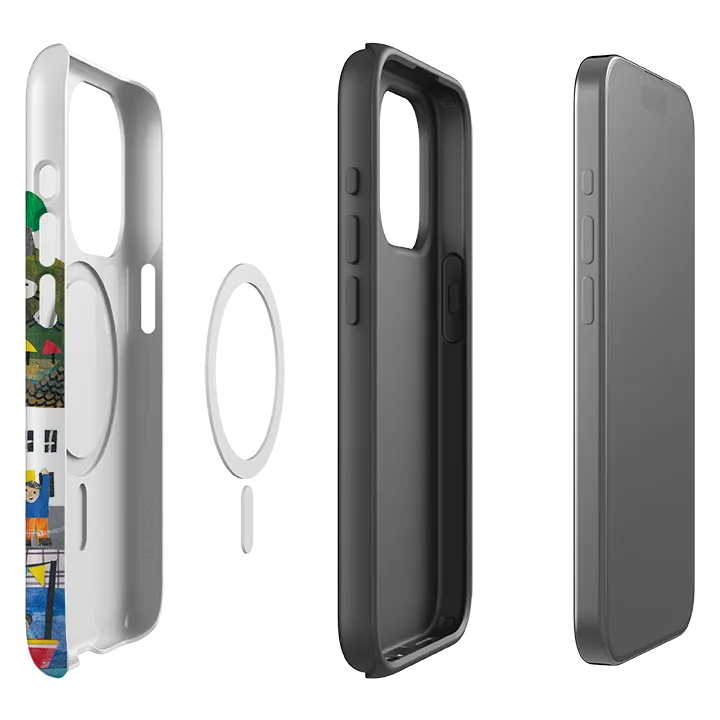 Polished Finish Texture Tactile Buttons iPhone MagSafe Tough Case - Countryscape V By Tracey English