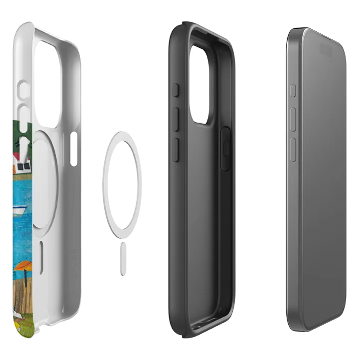 Smooth Protection Clear Back iPhone MagSafe Tough Case - Countryscape VI By Tracey English