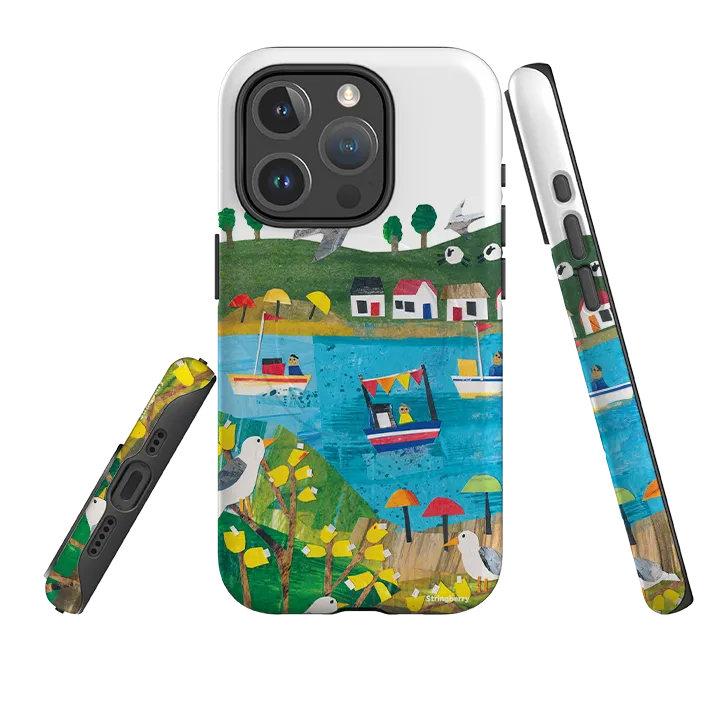 iPhone MagSafe Tough Case - Countryscape VI By Tracey English Raised Bezels Smooth Outline