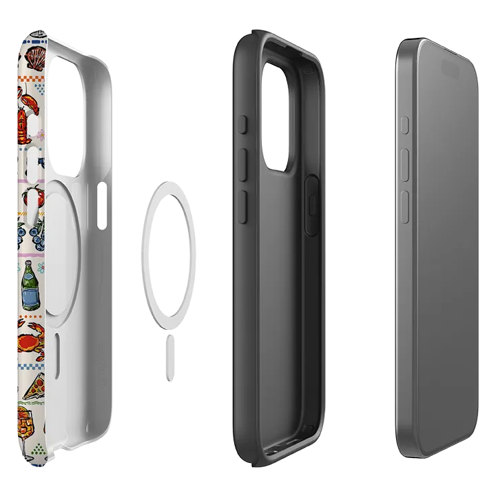 iPhone MagSafe Tough Case - Crab Pattern Comfort grip design Hybrid Material Build