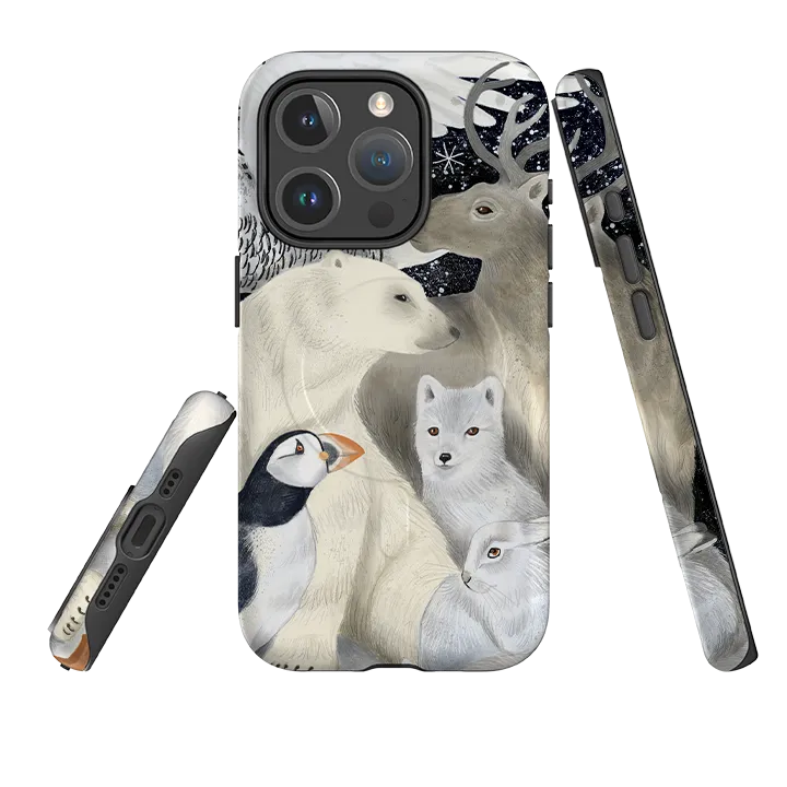 Comfort grip design Classic Texture iPhone MagSafe Tough Case -  Creatures Of The North By Bex Parkin