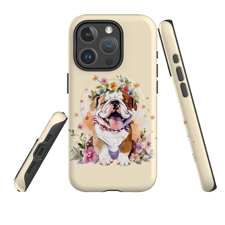 iPhone MagSafe Tough Case - Cute Dog F Gloss Finish Design Stylish Layer Texture