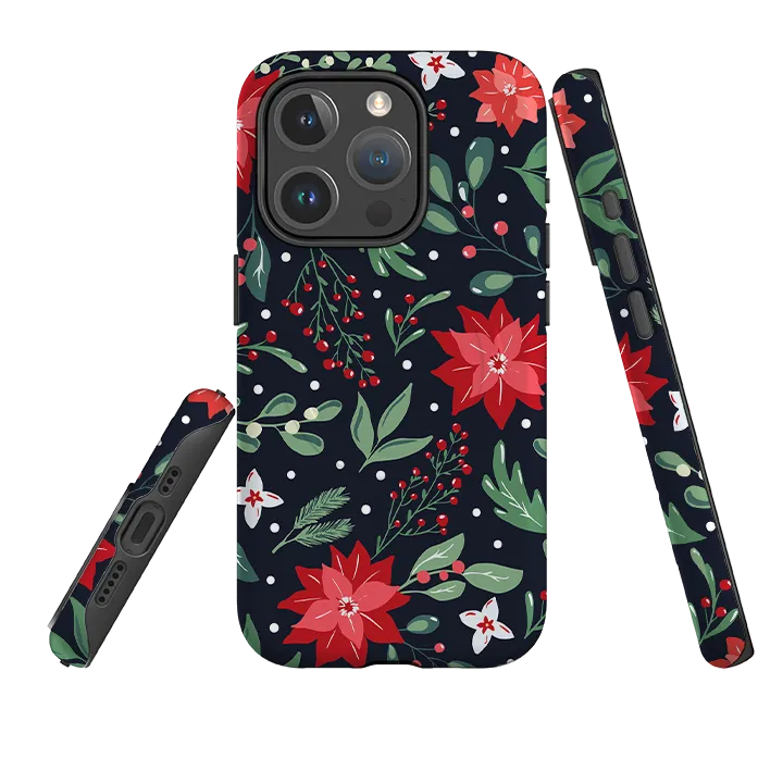 Durable Edge Texture iPhone MagSafe Tough Case - Deck The Halls