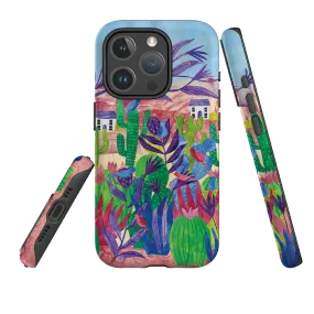 iPhone MagSafe Tough Case - Desert Cactus By Tracey English Durable Texture