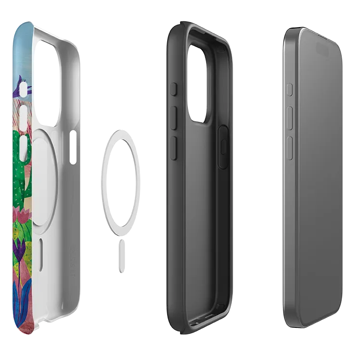 Strong Corners iPhone MagSafe Tough Case - Desert Cactus By Tracey English