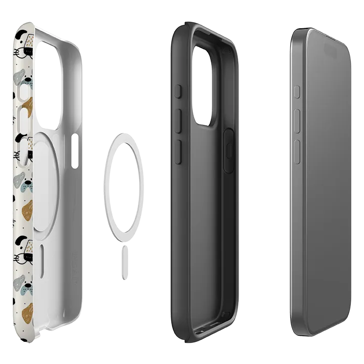 Soft Cushion Durable Build iPhone MagSafe Tough Case -  Dog Pattern Large