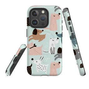 iPhone MagSafe Tough Case -  Dogs World Rugged Pattern Design Durable Protection Layer