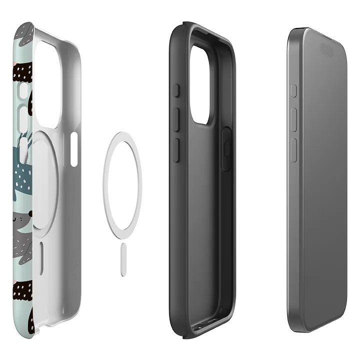 iPhone MagSafe Tough Case -  Dogs World Glossy Finish Look Elegant Appearance