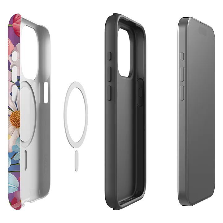 iPhone MagSafe Tough Case -  Esher Floral II Gloss Finish Texture Elegant Pattern Design