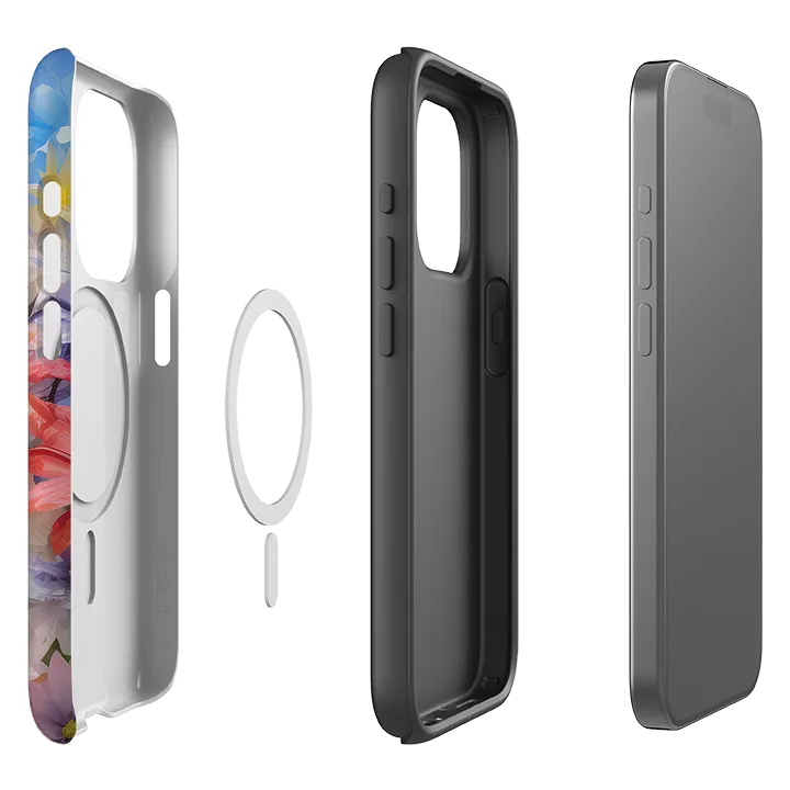 Comfort Finish Layer Polished Texture Design iPhone MagSafe Tough Case -  Esher Floral IV