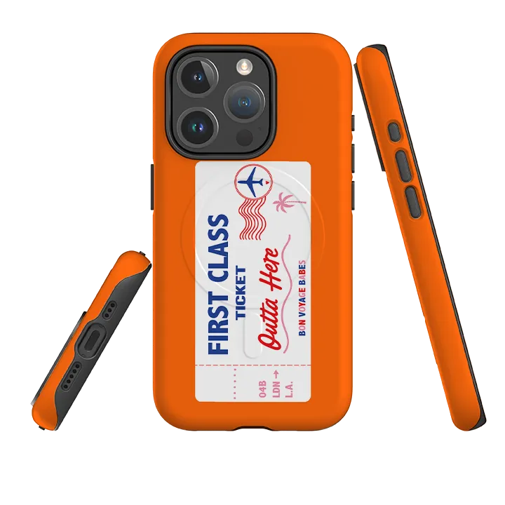 iPhone MagSafe Tough Case -  First Class Orange Smooth Surface
