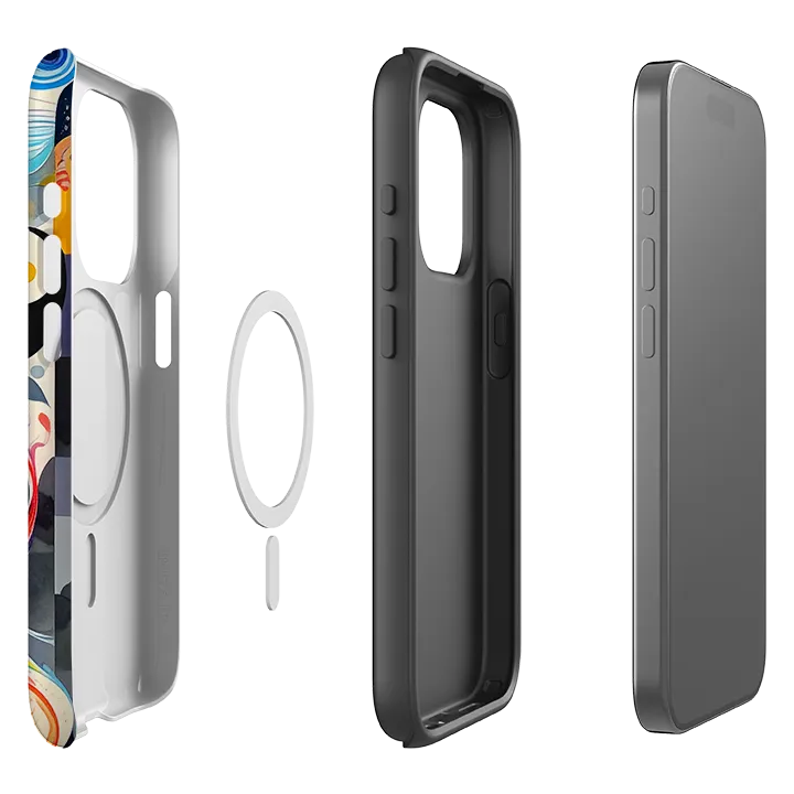 iPhone MagSafe Tough Case - Floral Marble Fashion Accessory